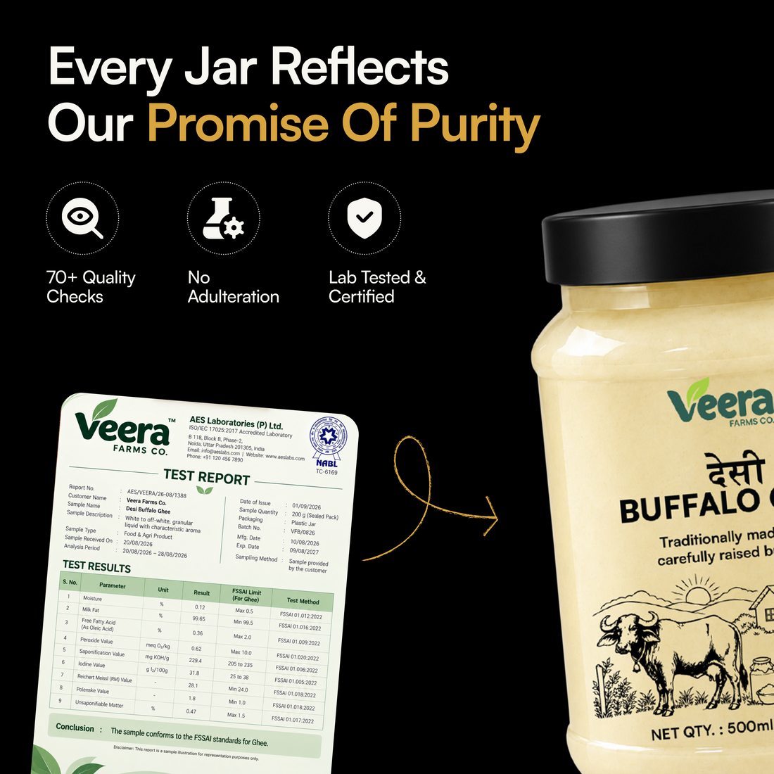 Desi Buffalo Ghee - Traditional  Method | Veera Farms Co.