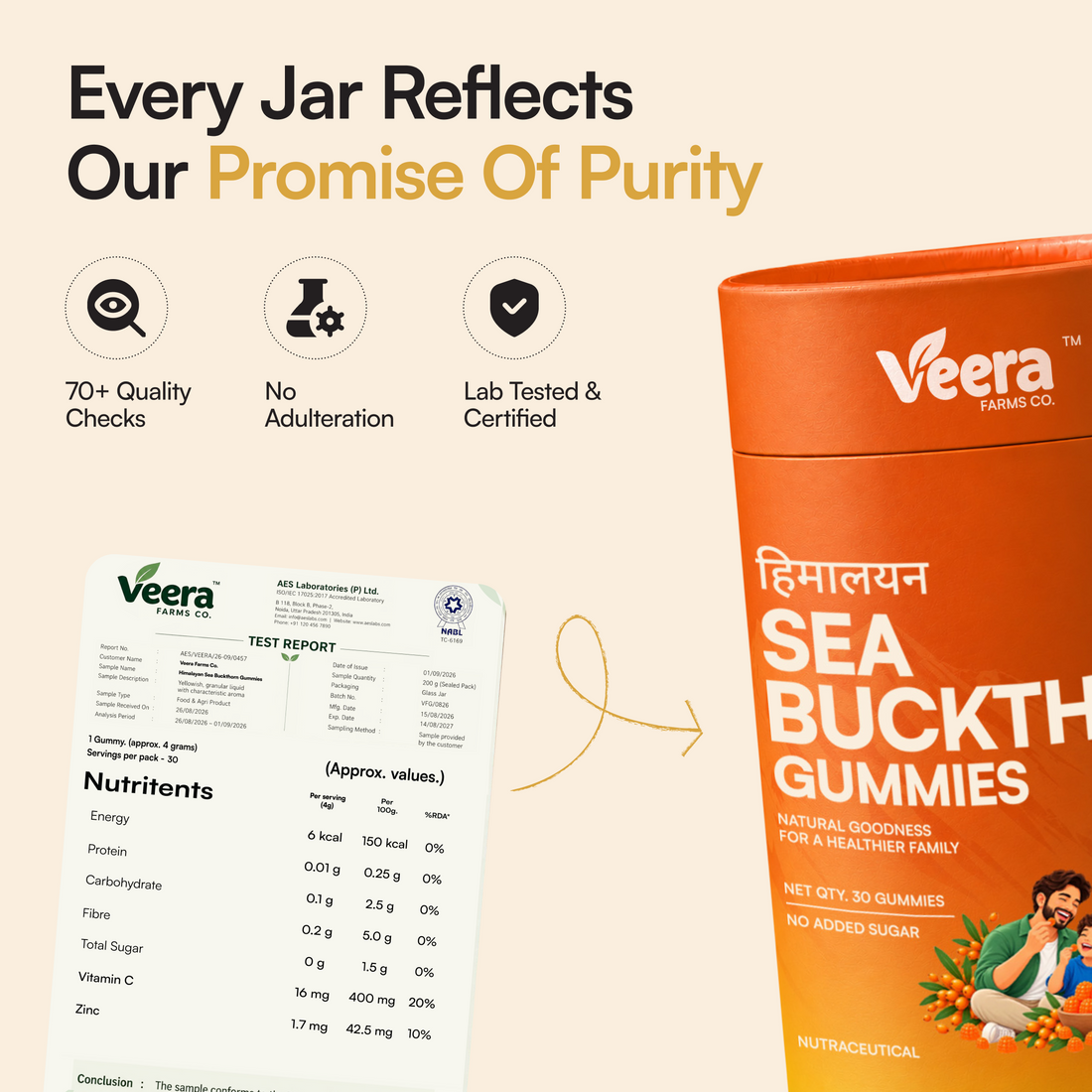 Himalayan Sea Buckthorn Gummies - Veera Farms Co.