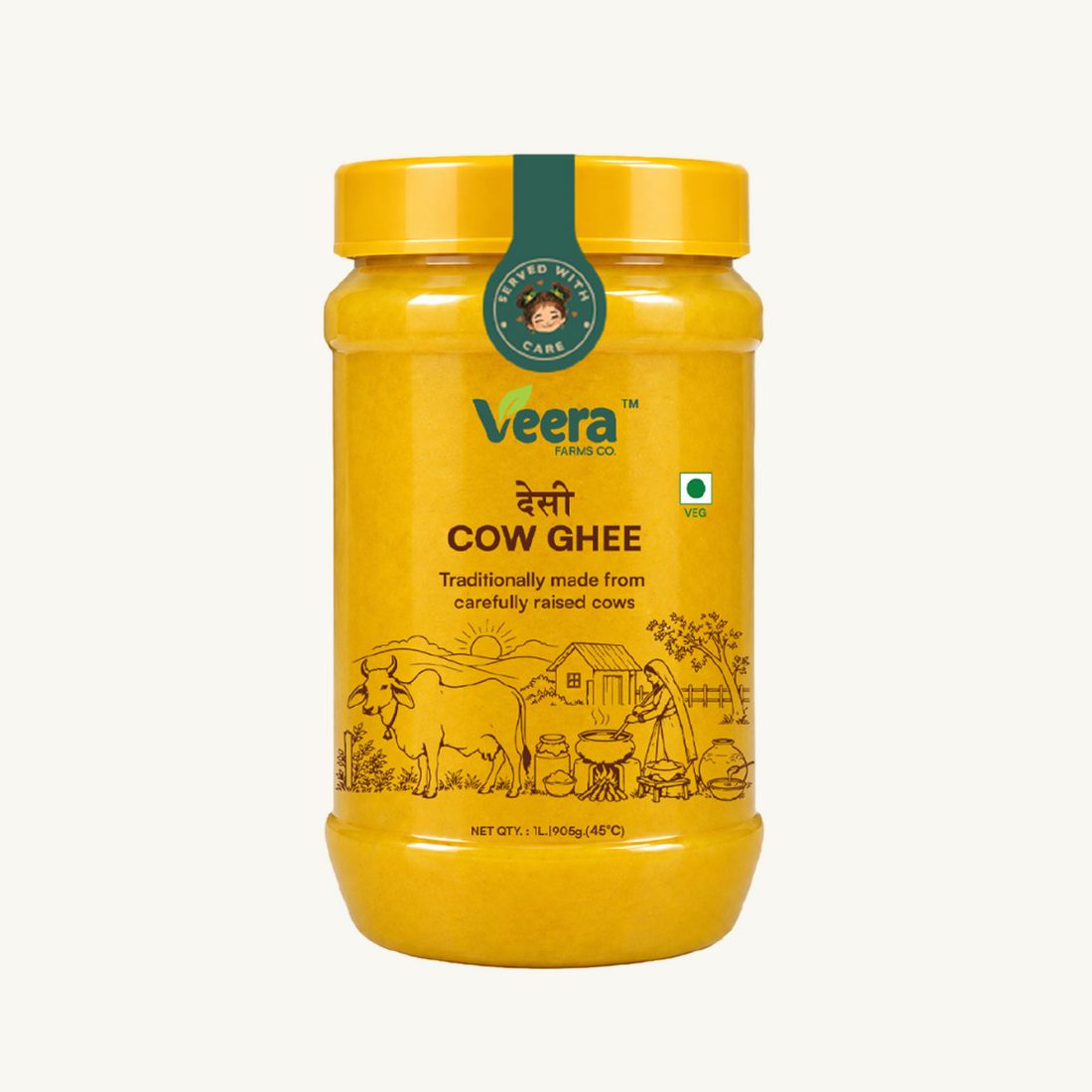 Desi cow Ghee - Traditional  Method | Veera Farms Co.