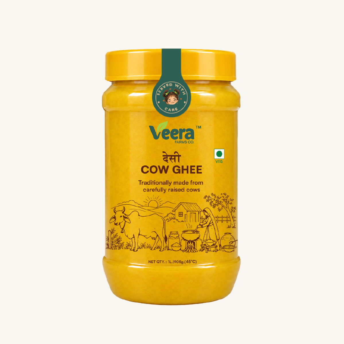 Desi cow Ghee - Traditional  Method | Veera Farms Co.