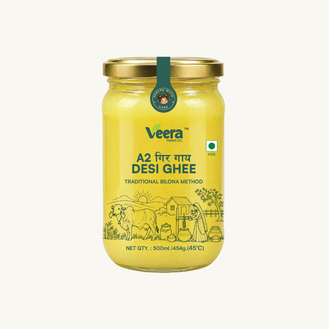 A2 Gir Cow Desi Ghee - Traditional Bilona Method | Veera Farms Co.